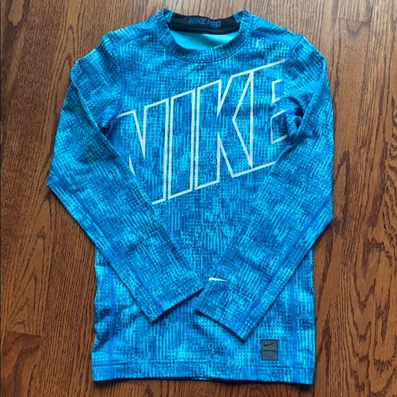 boys' nike pro thermal compression shirt - Picture 2 of 8